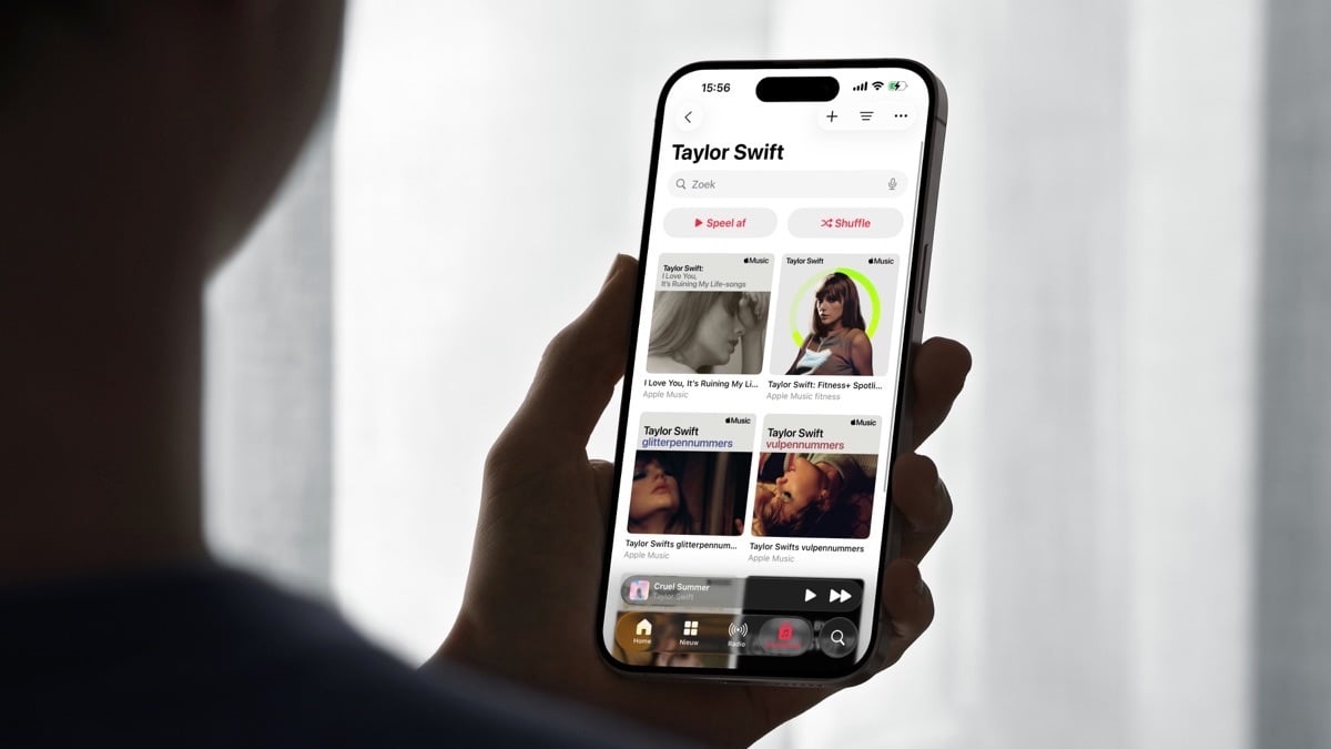 Apple Music afspeellijsten in mappen in iOS 26