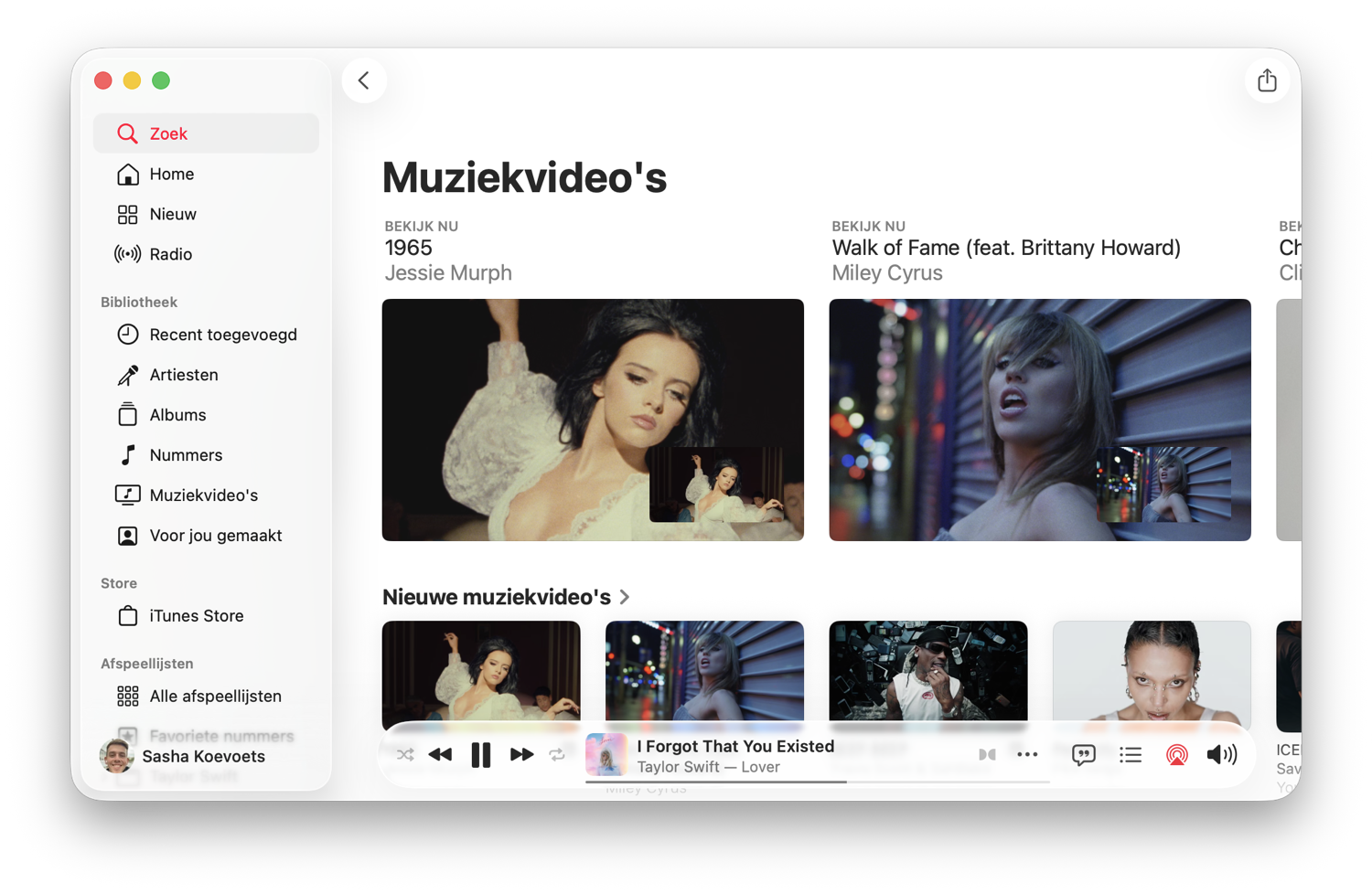 Apple Music Muziekvideo's Mac