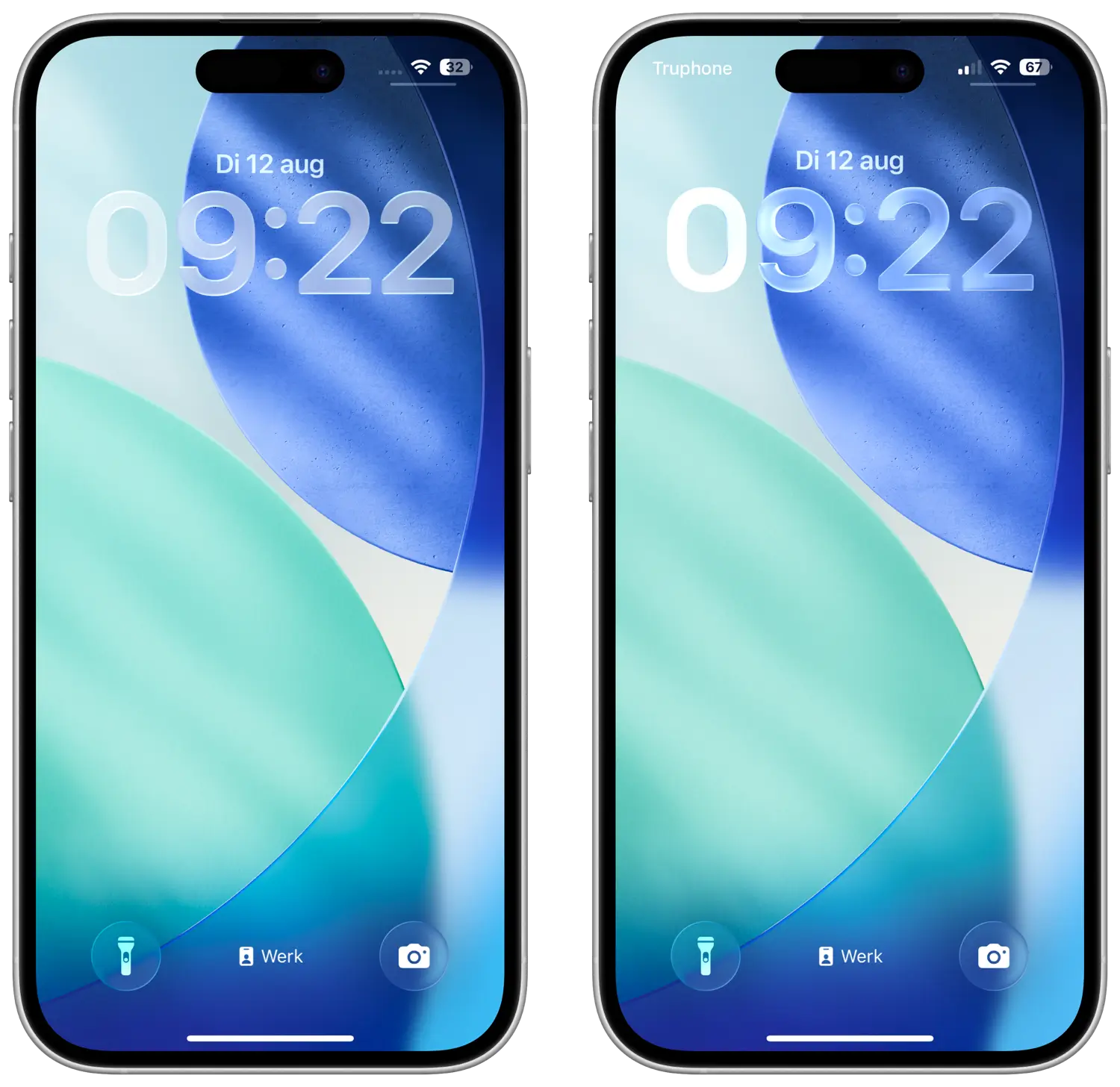 iOS 26 Beta 5 vs Beta 6: klok op toegangsscherm