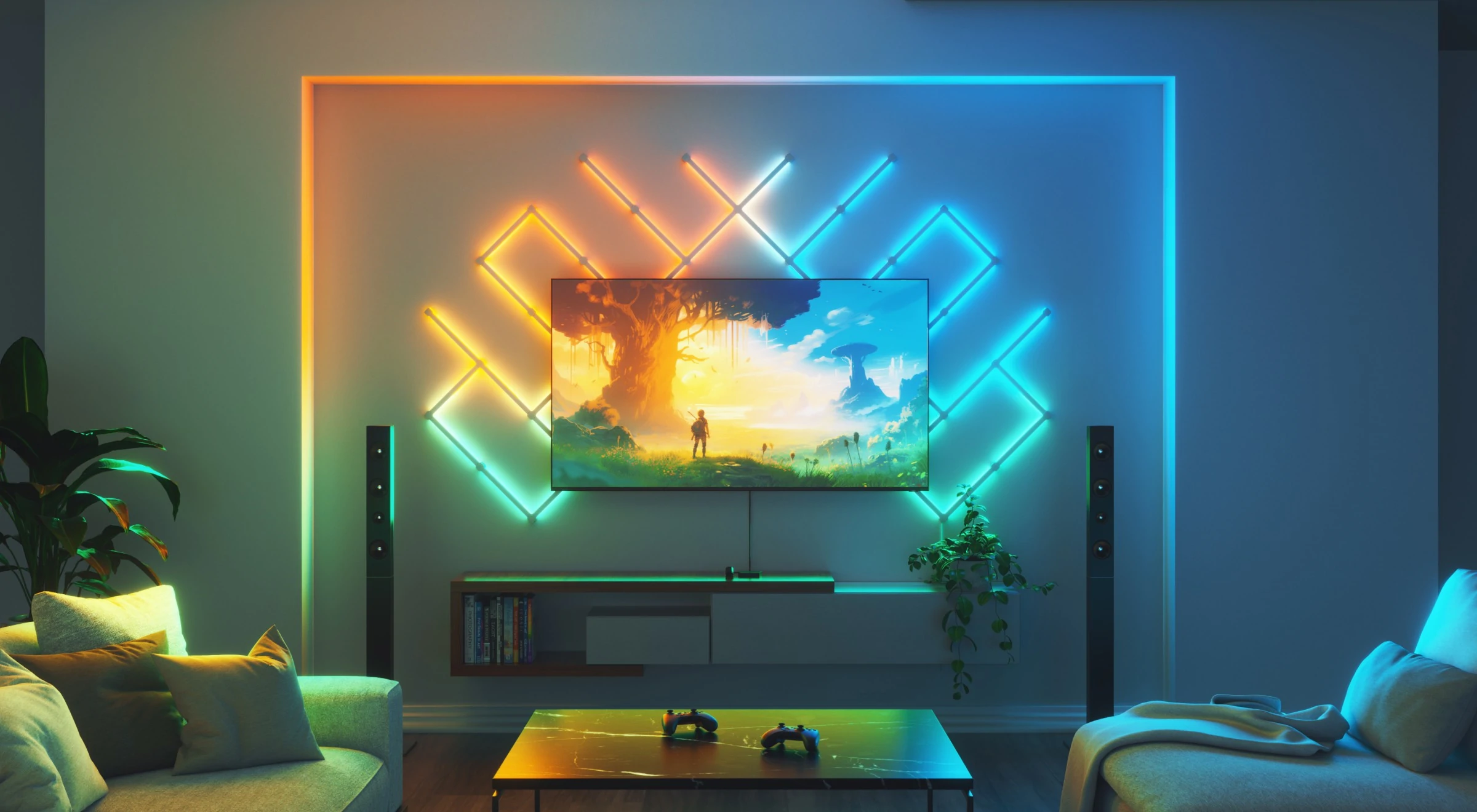 nanoleaf 4d v2 woonkamer