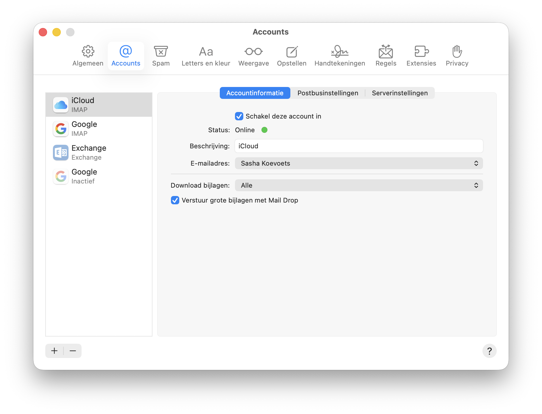Mail drop op Mac