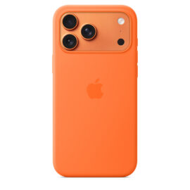 Siliconenhoesje iPhone 17 Pro Max in de kleur oranje