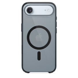 Doorzichtige iPhone 17 Air case in de kleur schaduw met MagSafe-ring