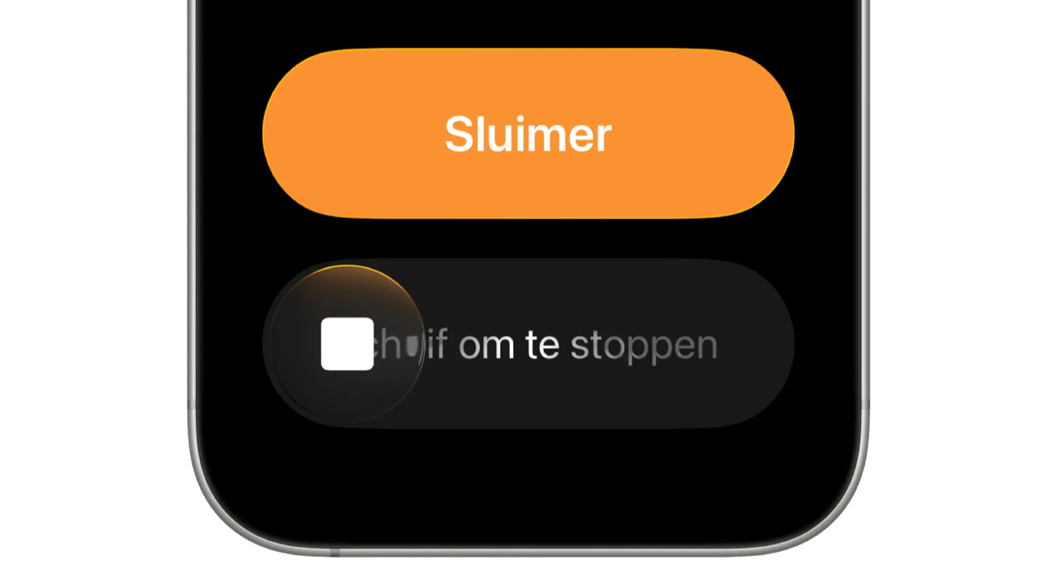 iOS 26.1: wekker stoppen door te schuiven