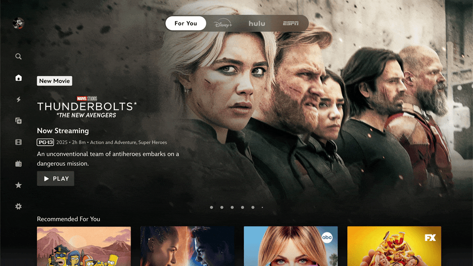 Disney+ app nieuw design 2025