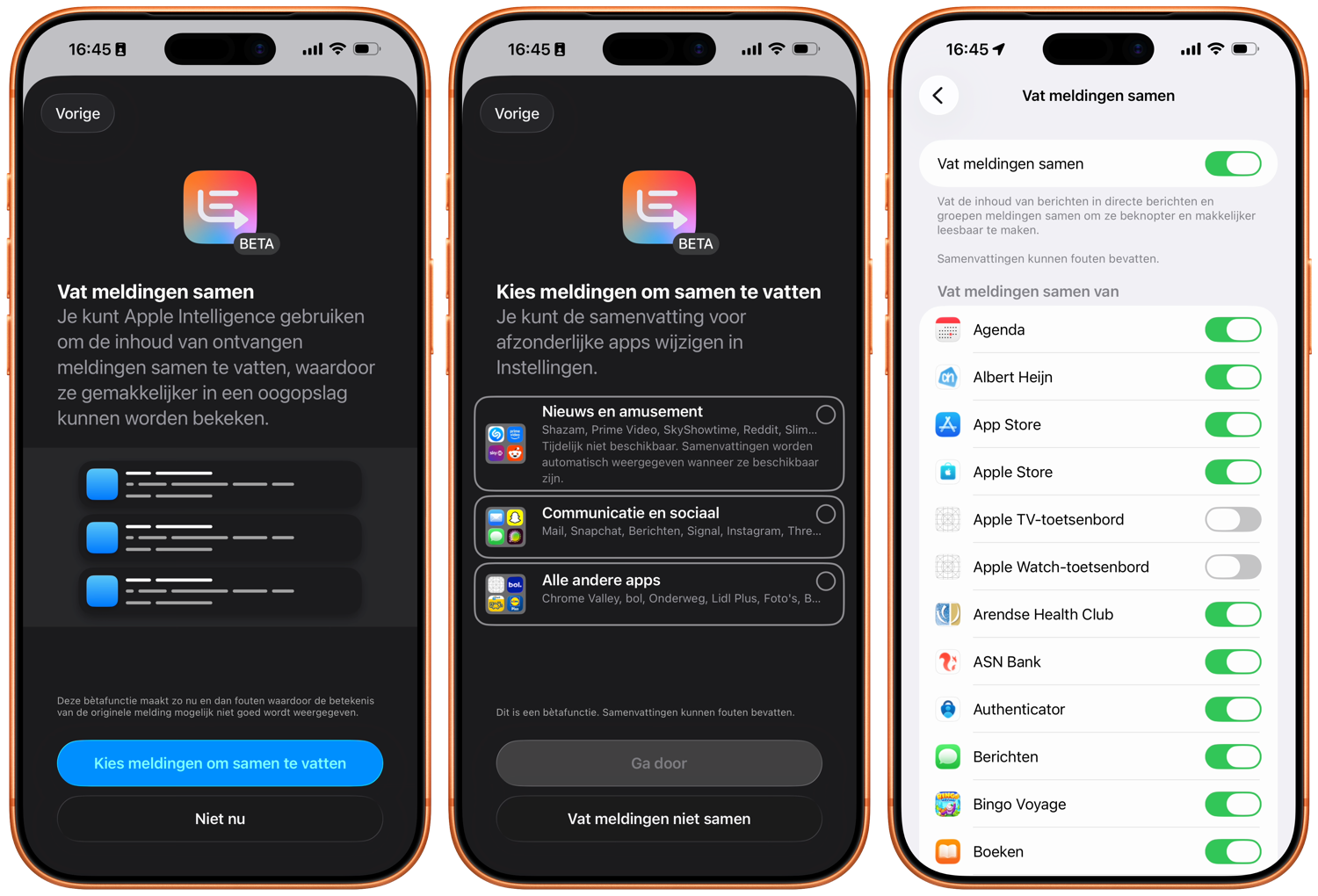 Vat meldingen samen Apple Intelligence