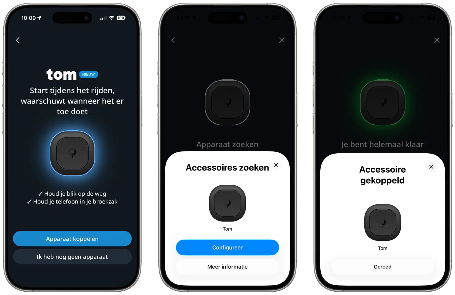 Tom by TomTom instellen