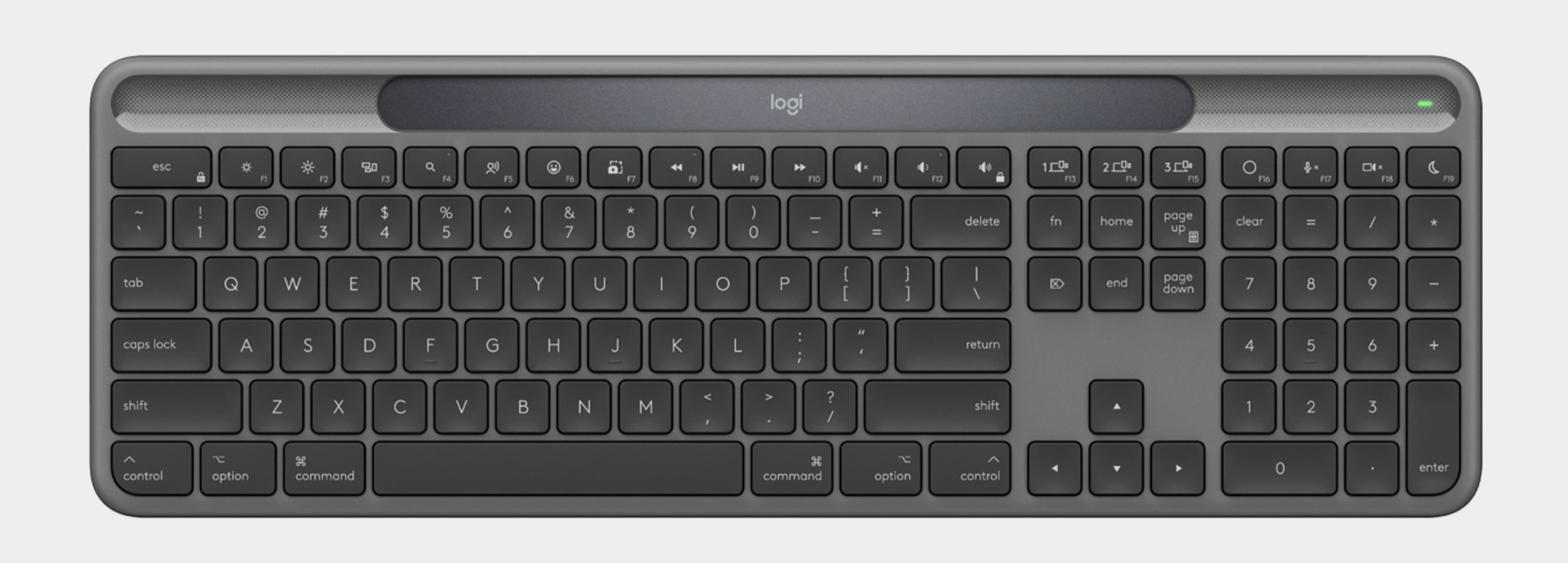 Logitech Signature Slim Solar+ van boven