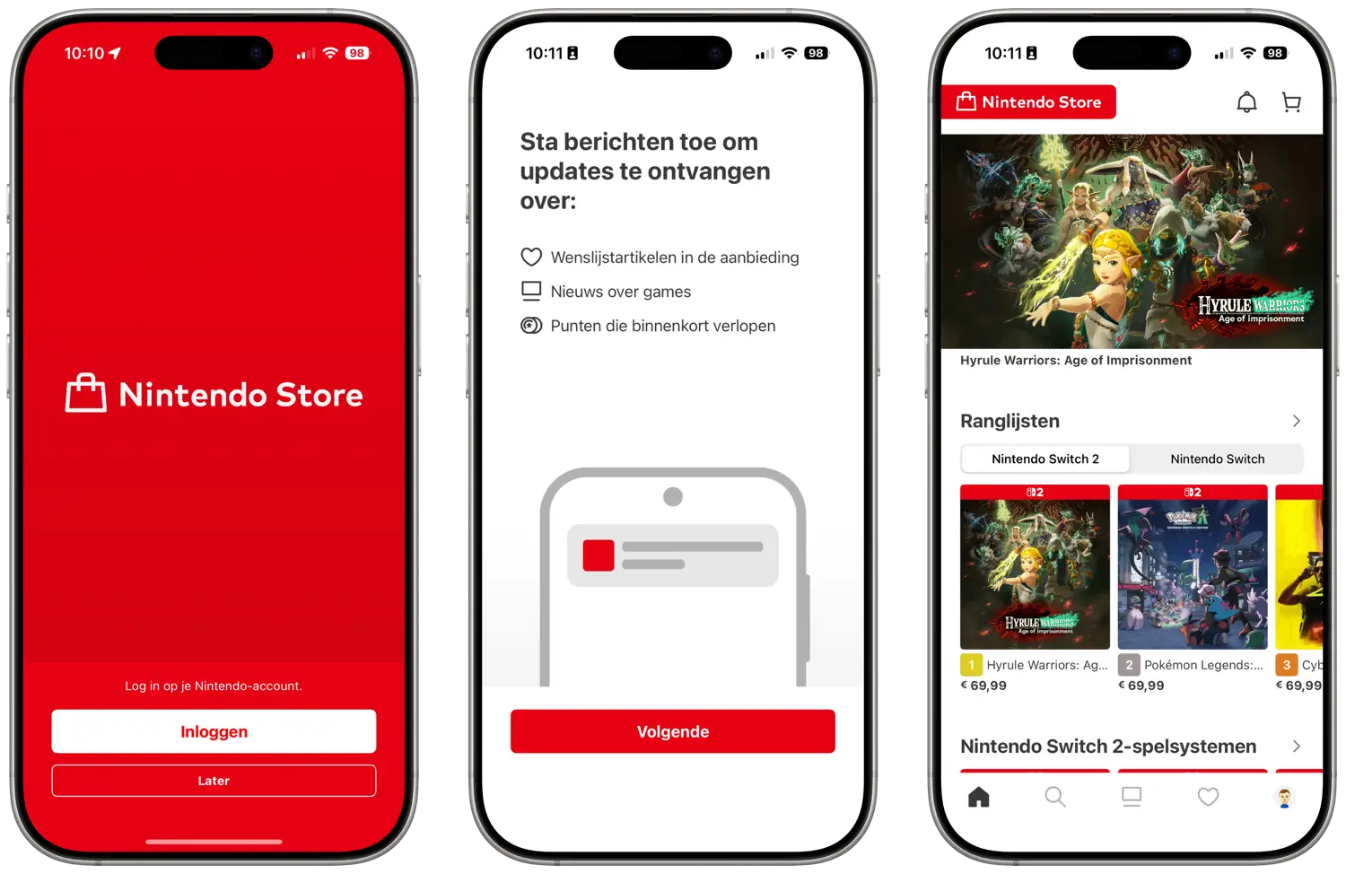 Nintendo Store-app instellen
