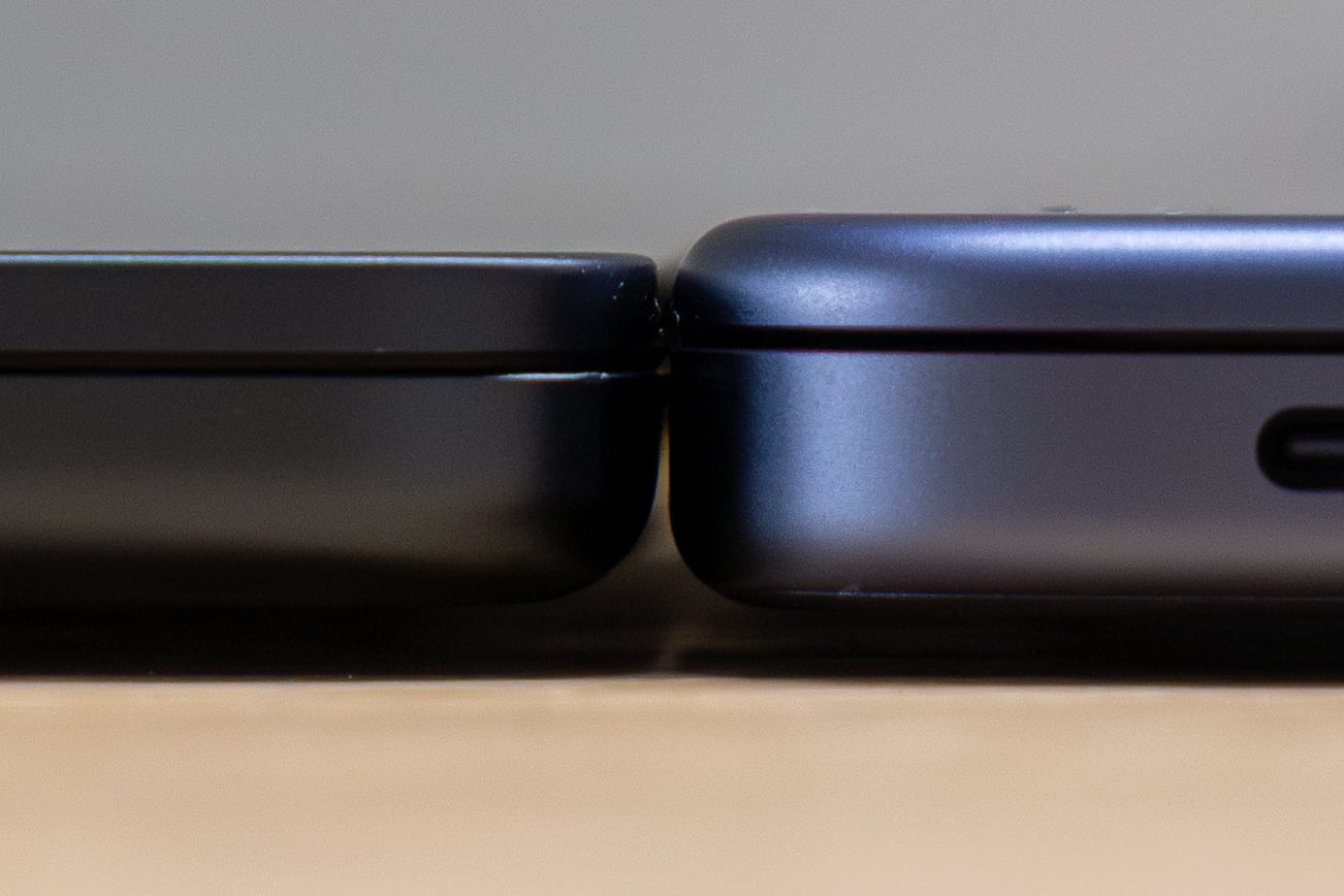 MacBook Air vs MacBook Neo dikte