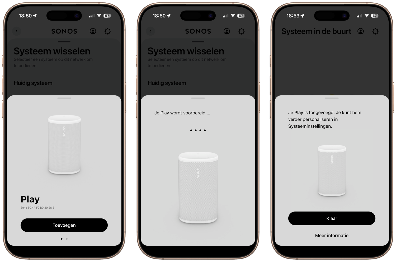 Sonos Play instellen in Sonos-app