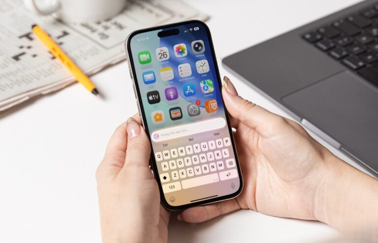 Typen naar Siri op iPhone