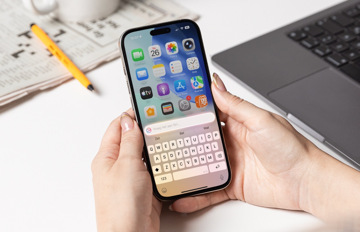 Typen naar Siri op iPhone