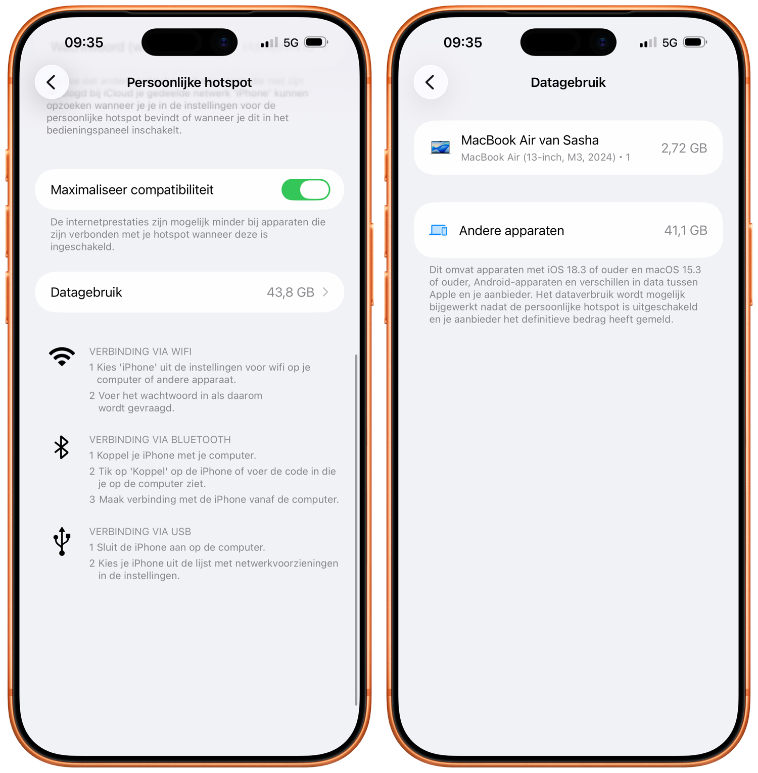 Datagebruik iOS 26.4