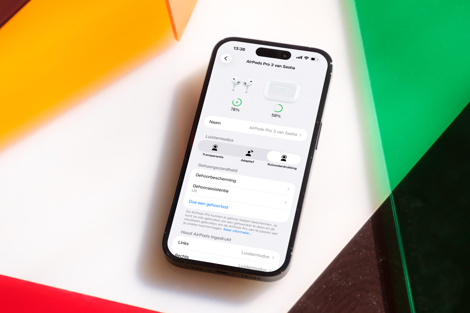 AirPods menu iOS