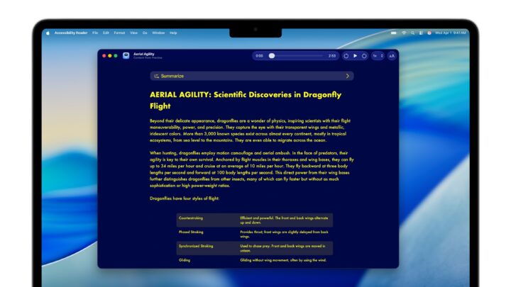 Pagina met Accessibility Reader