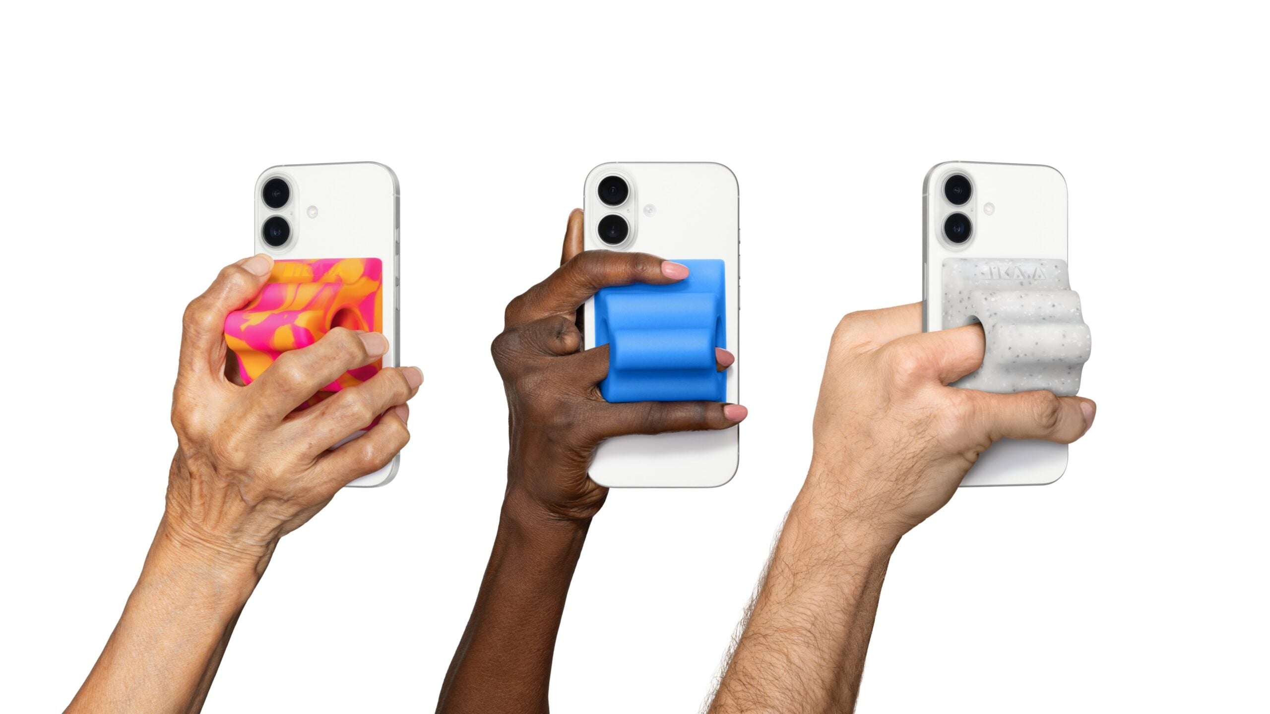 Apple Hikawa Grip en Stand in gebruik voor iPhone