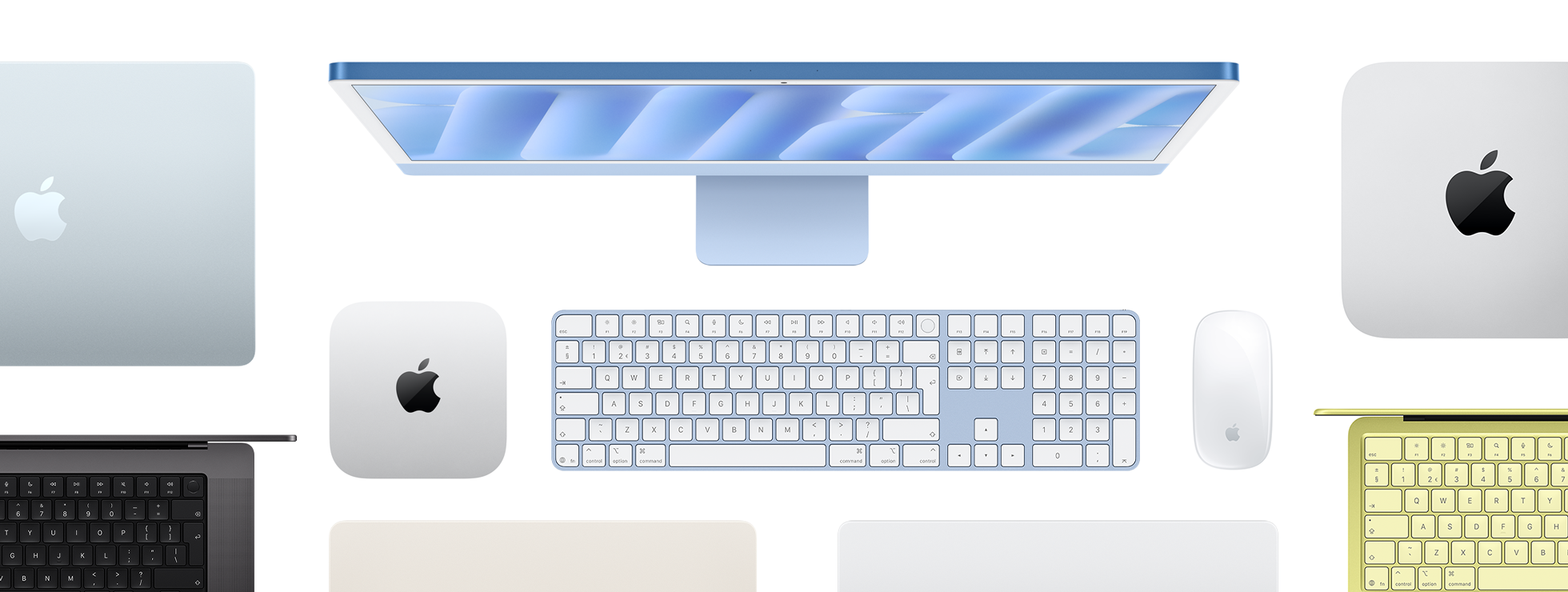 Mac-modellen met toetsenbord en muis