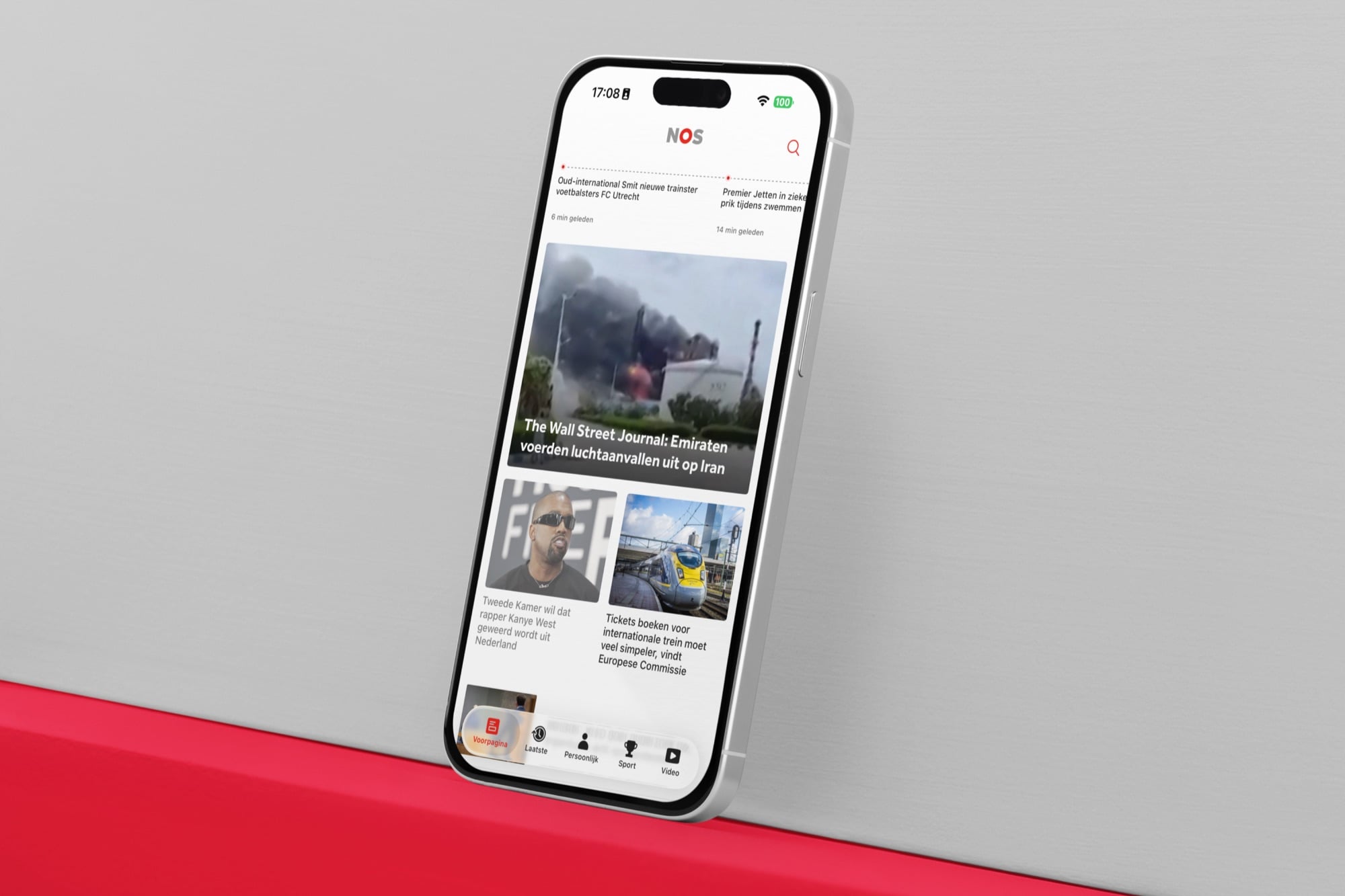 NOS-app op iPhone