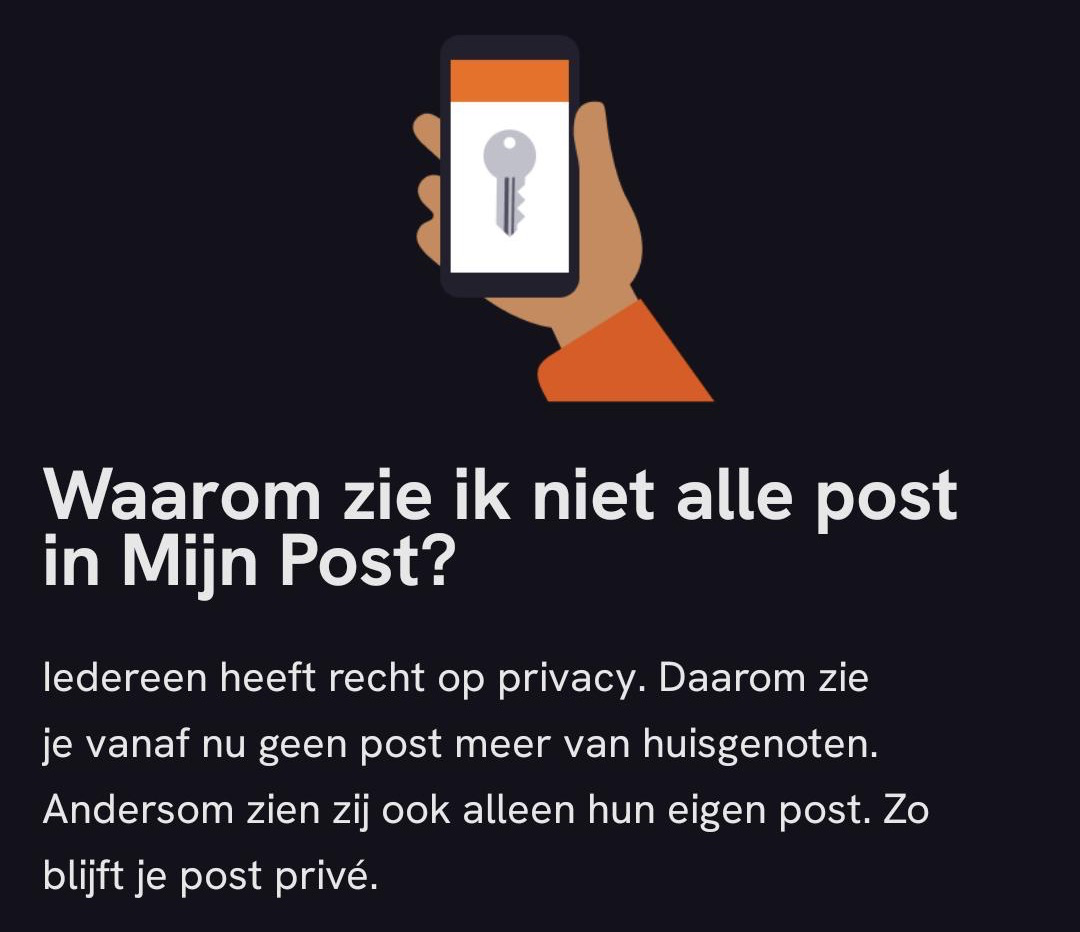 PostNL Mijn Post-functie veranderd