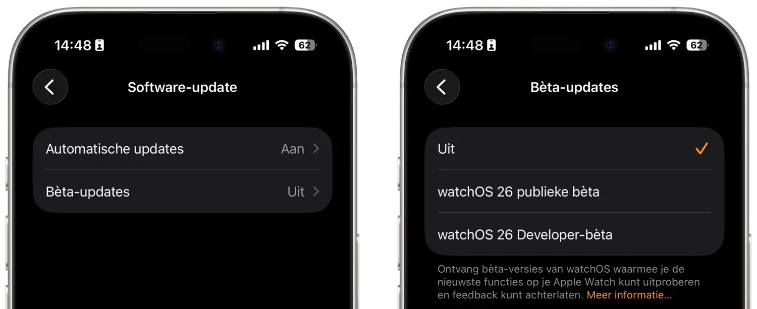 watchOS beta installeren op Apple Watch