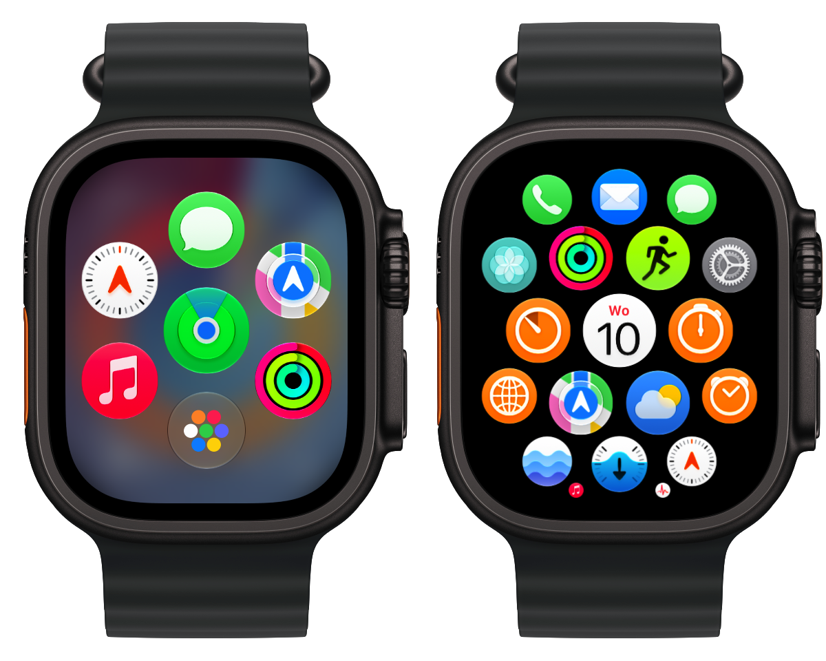 App-grid op Apple Watch in watchos 27