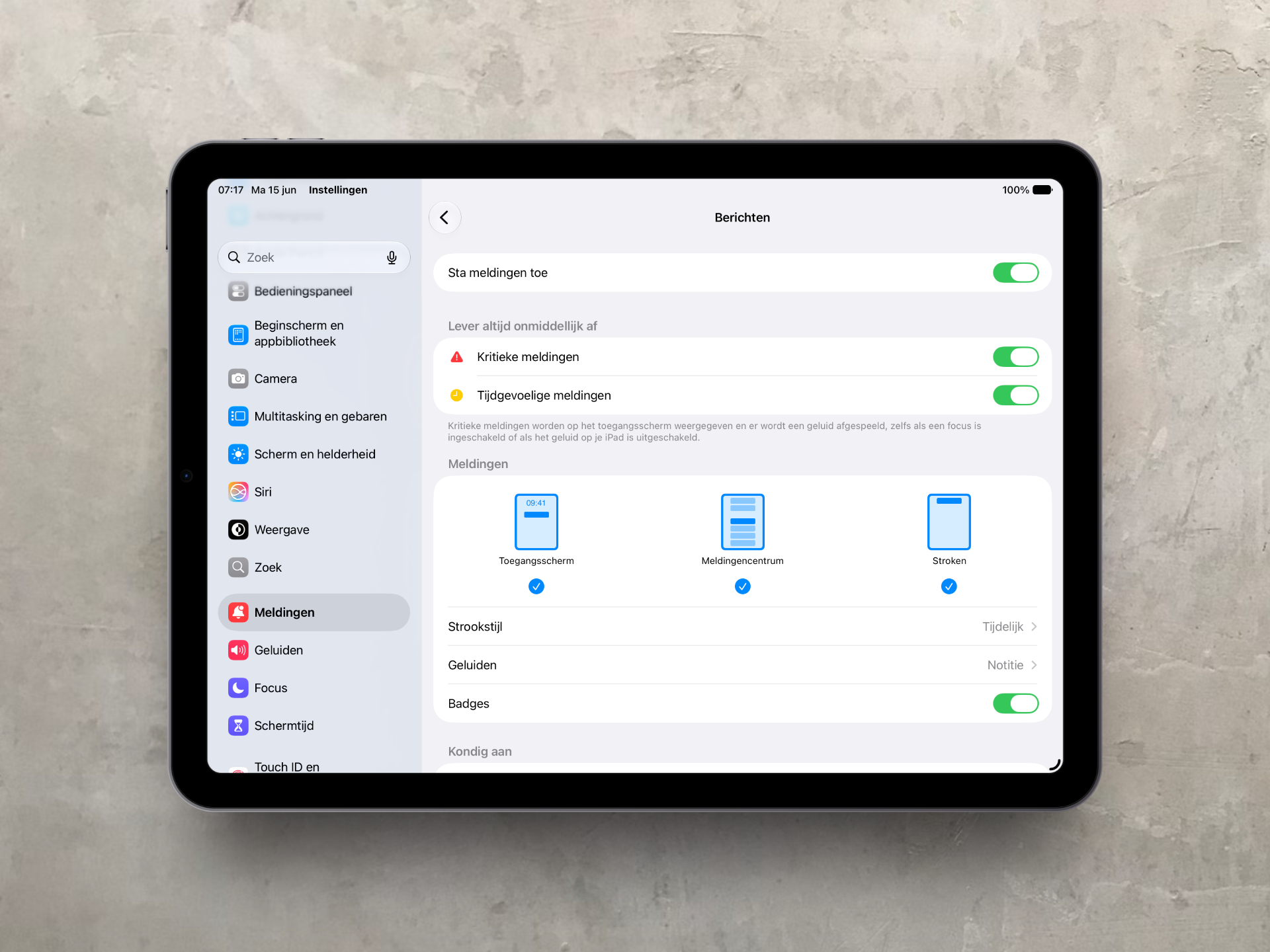 Berichtgeving iPad