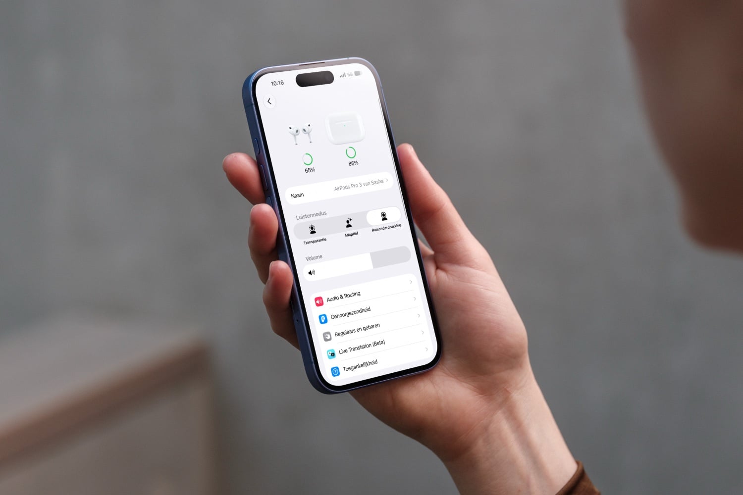 Instellingen AirPods