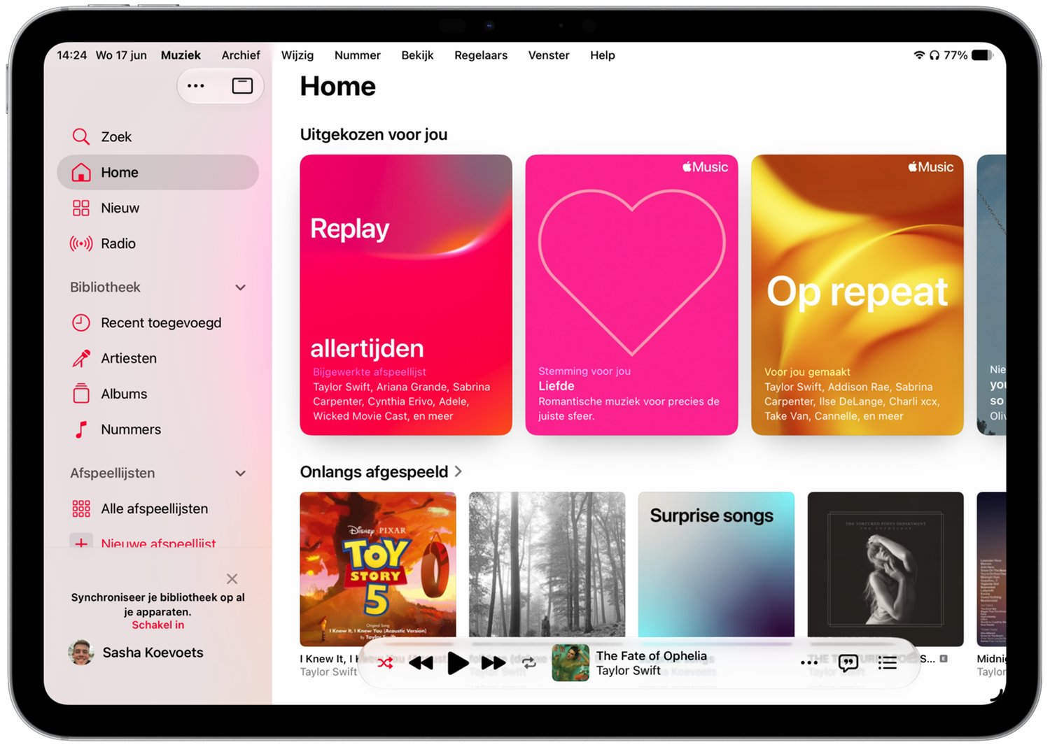 Menubalk iPadOS 27