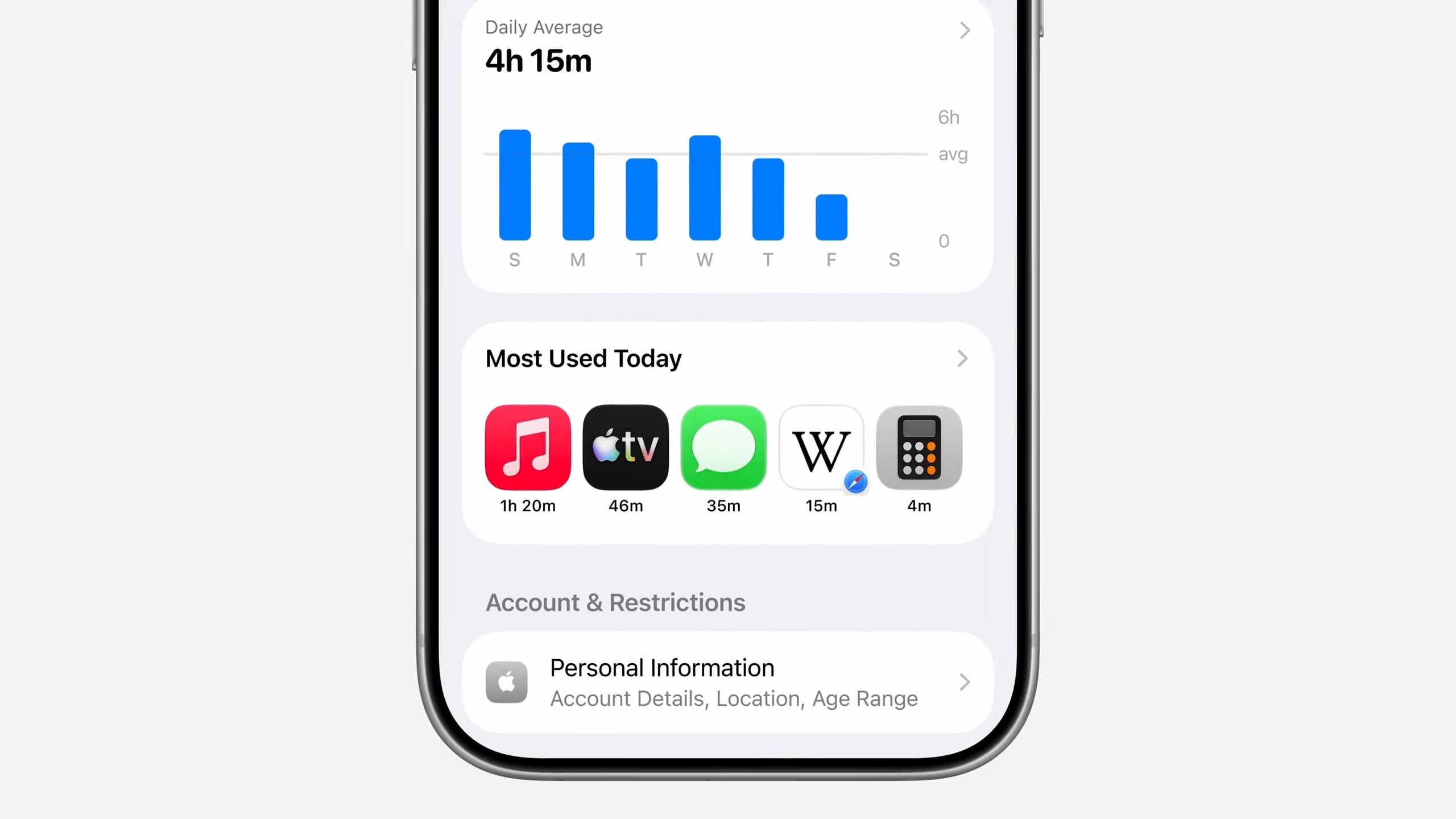 Schermtijd in iOS 27