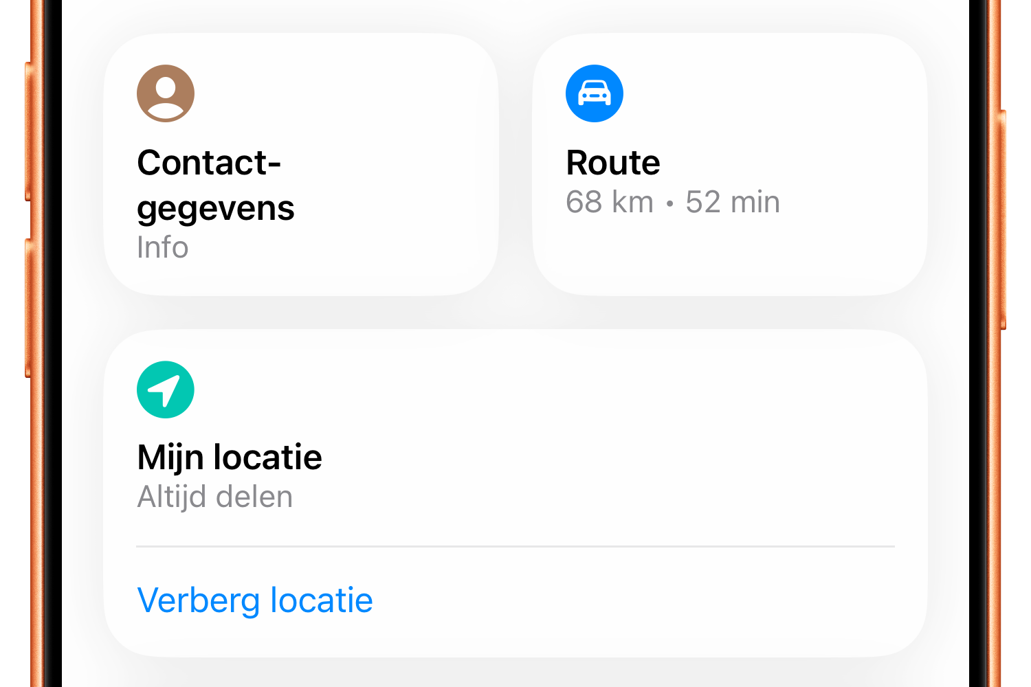 Verberg locatie zoek mijn