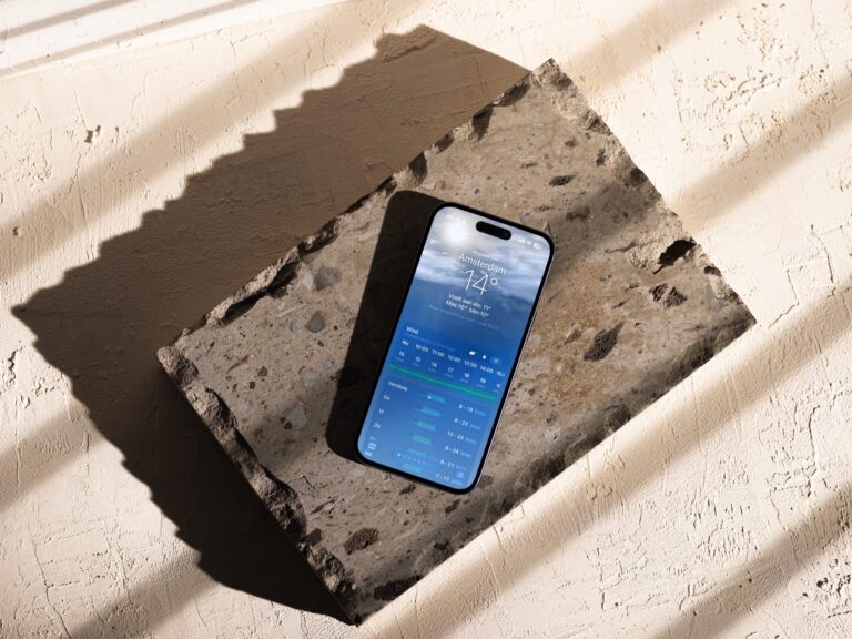 Weer-app van iOS 27