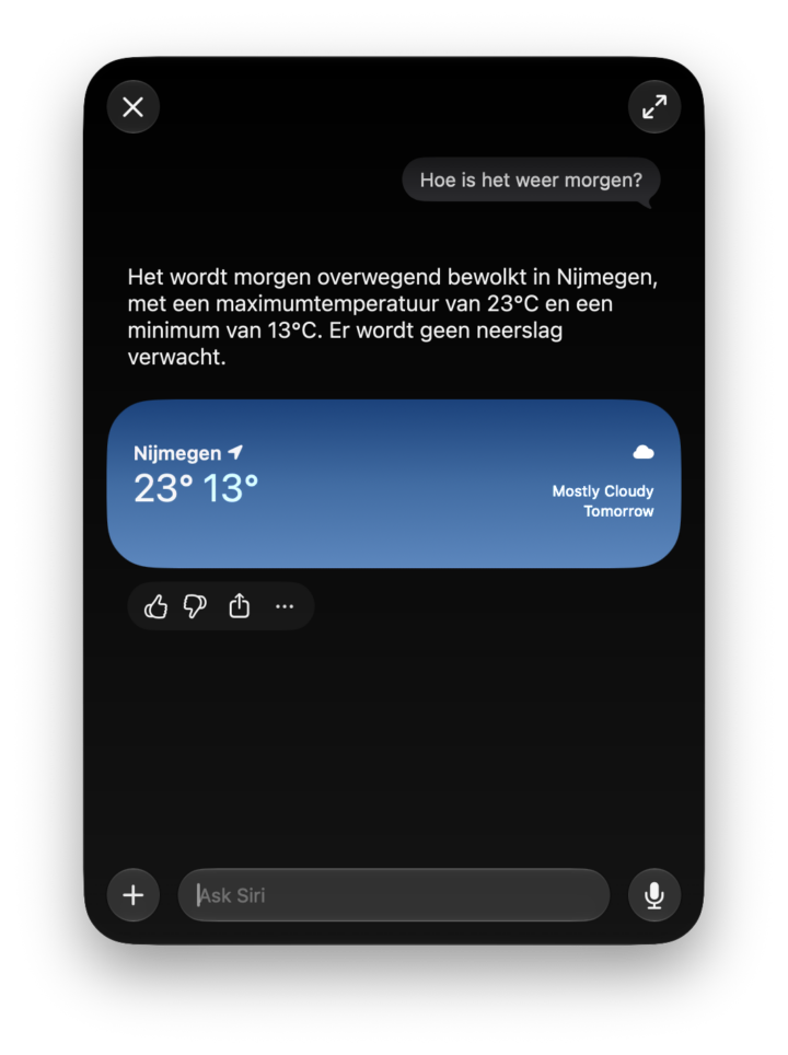 Weer vragen aan Siri AI
