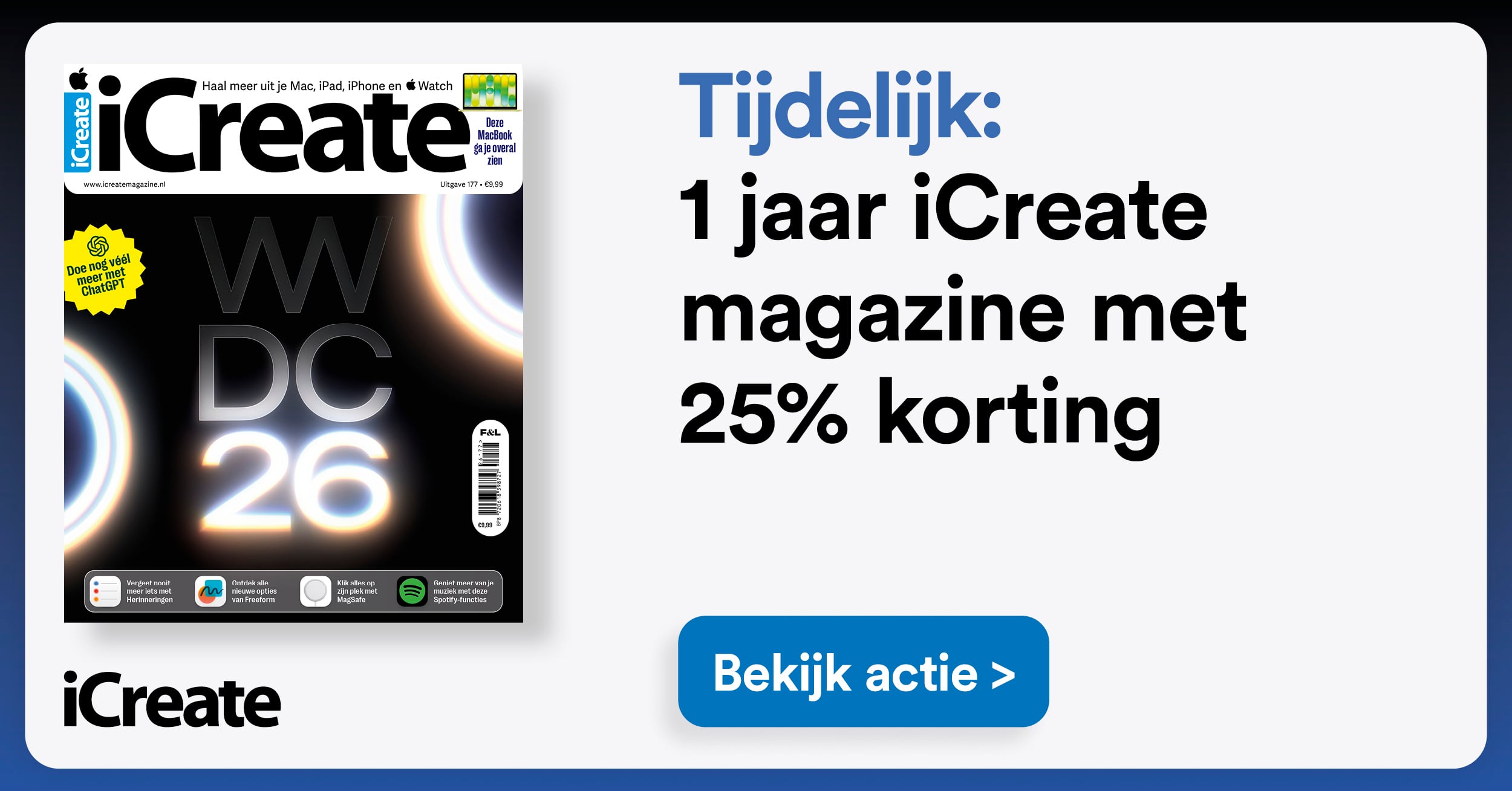 iCreate actie voor WWDC