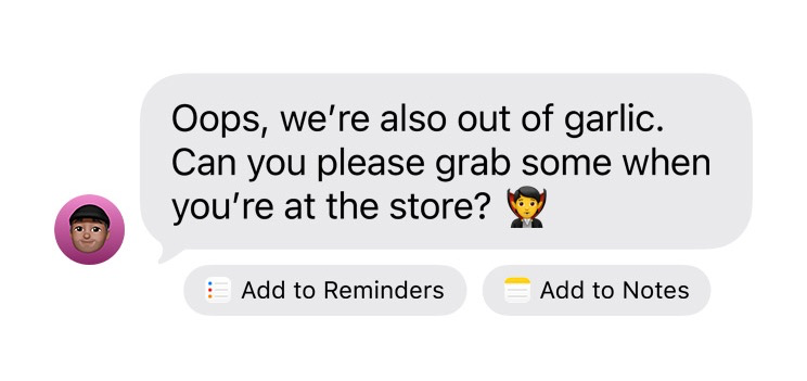 iMessage-suggesties in iOS 27