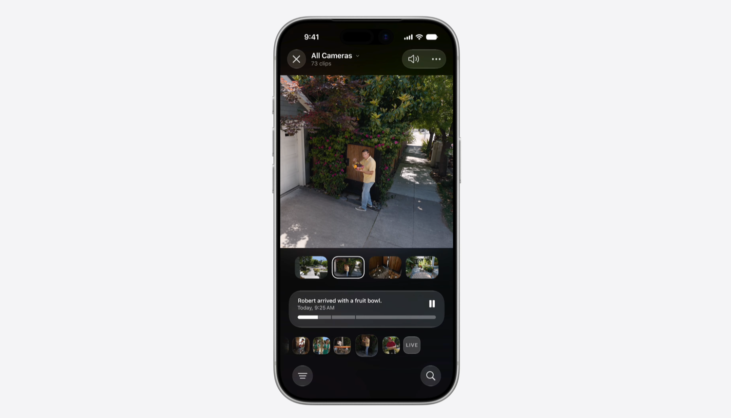 Beveiligingscamera in HomeKit in iOS 27