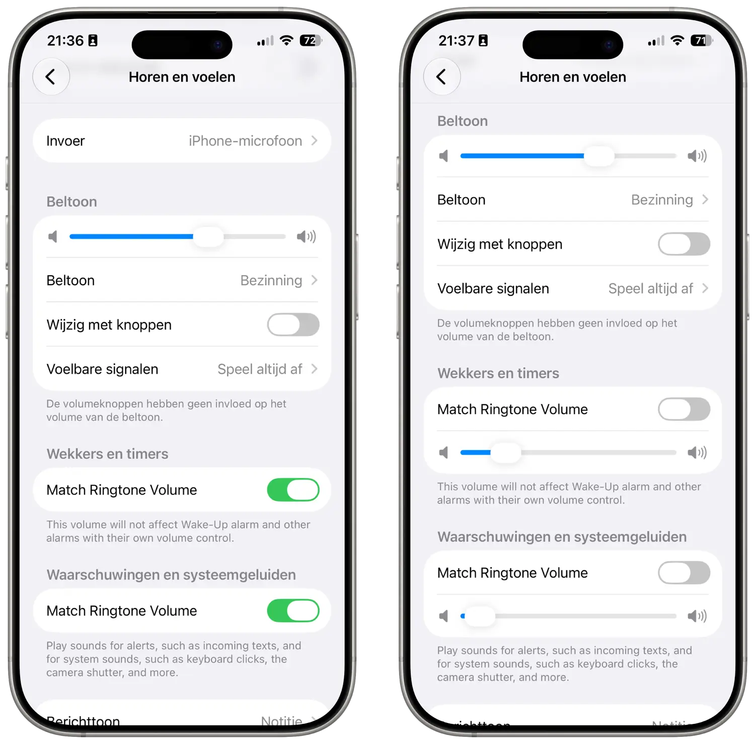 iOS 27: apart volume voor meldingen, beltoon en wekker en timers