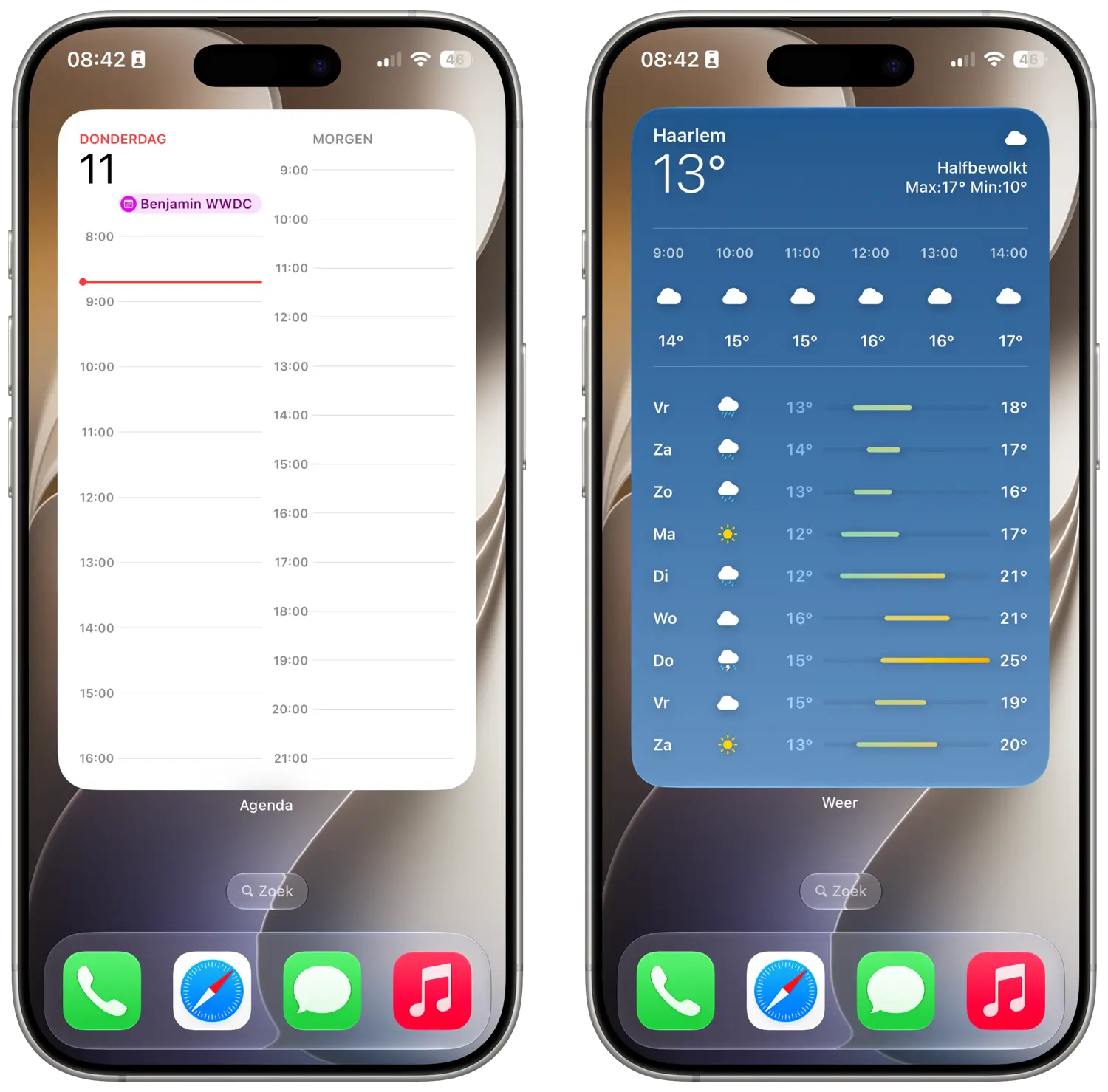 iOS 27: grote widgets op iPhone