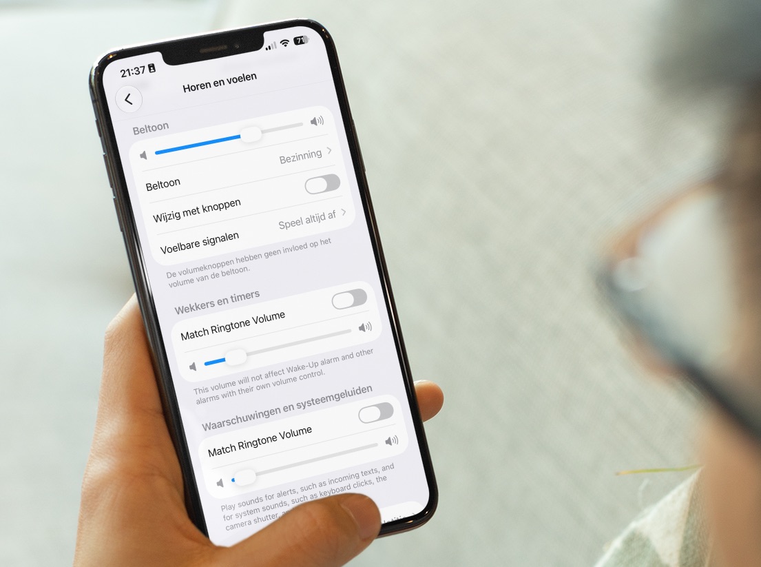 iPhone met iOS 27: volume apart voor meldingen, wekkers en beltonen