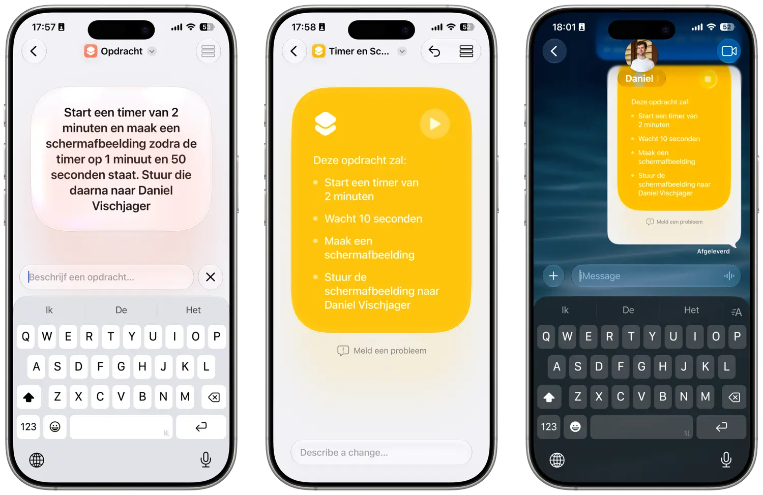 Opdrachten-app met iOS 27 en Apple Intelligence-verbetering