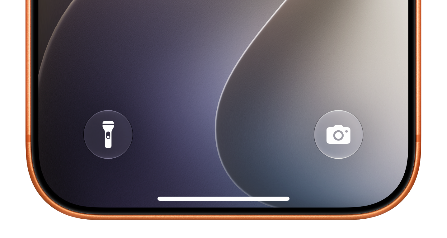 Icoontjes vergrendelscherm in iOS 27 Beta 4