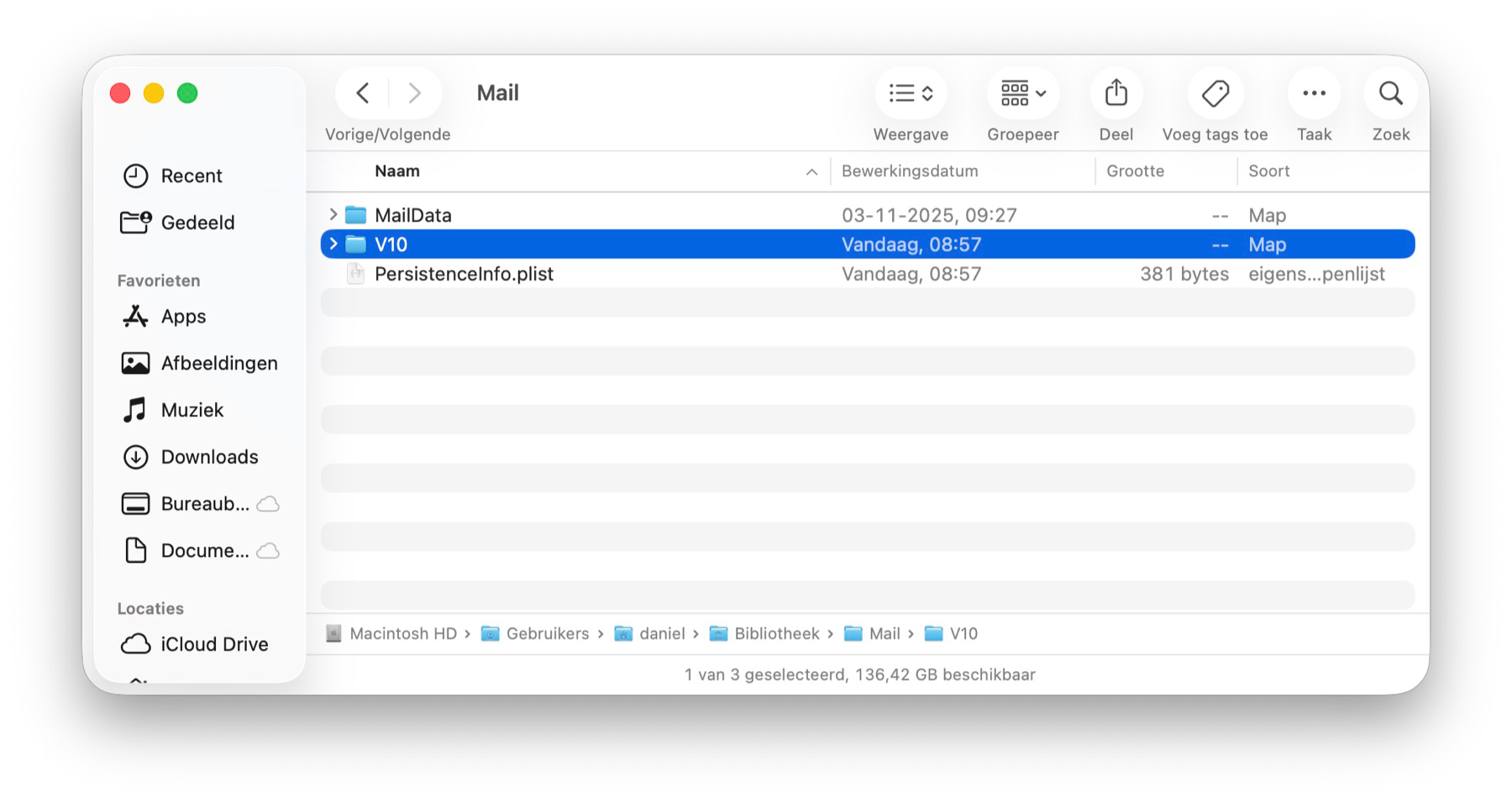 Mail-app op Mac volledig opnieuw downloaden
