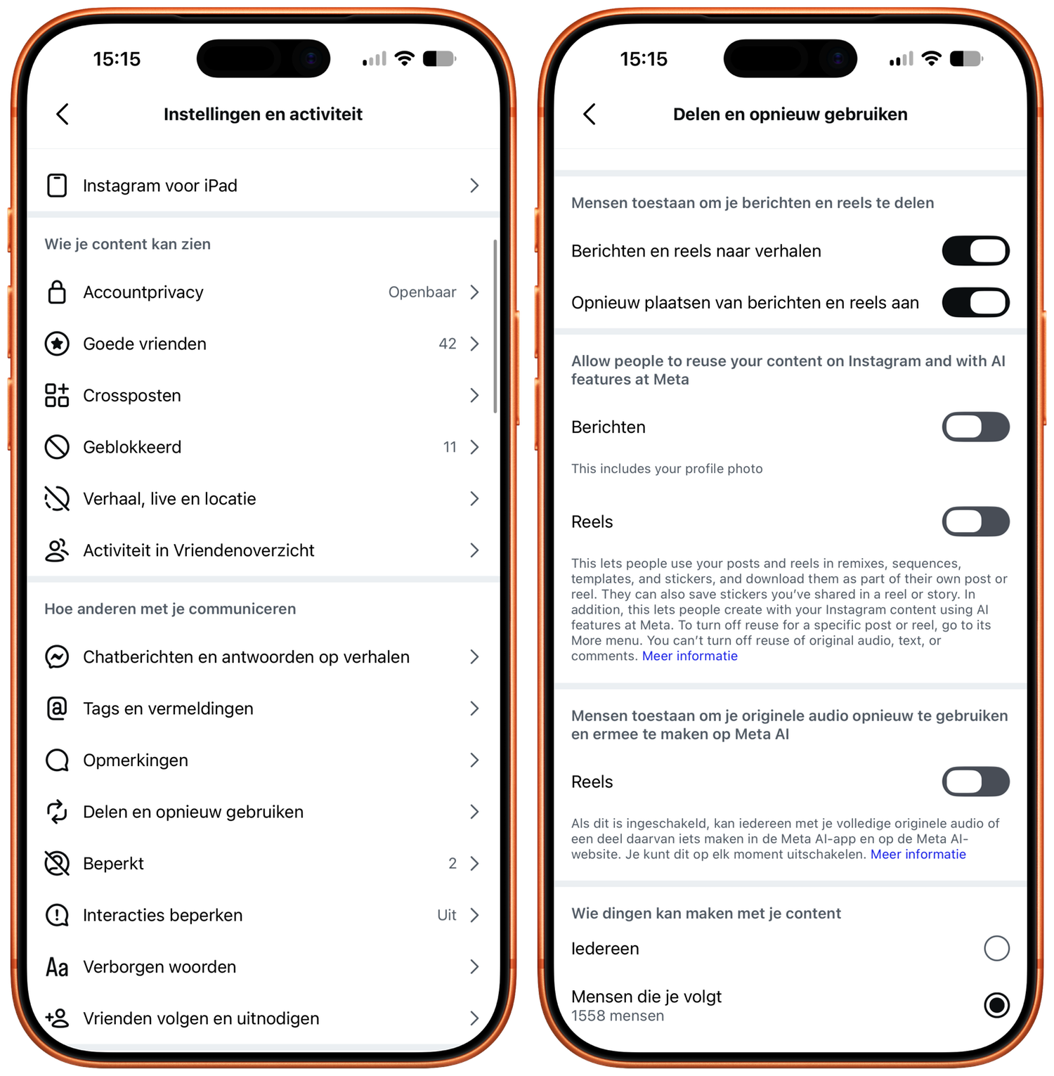 Meta AI functies