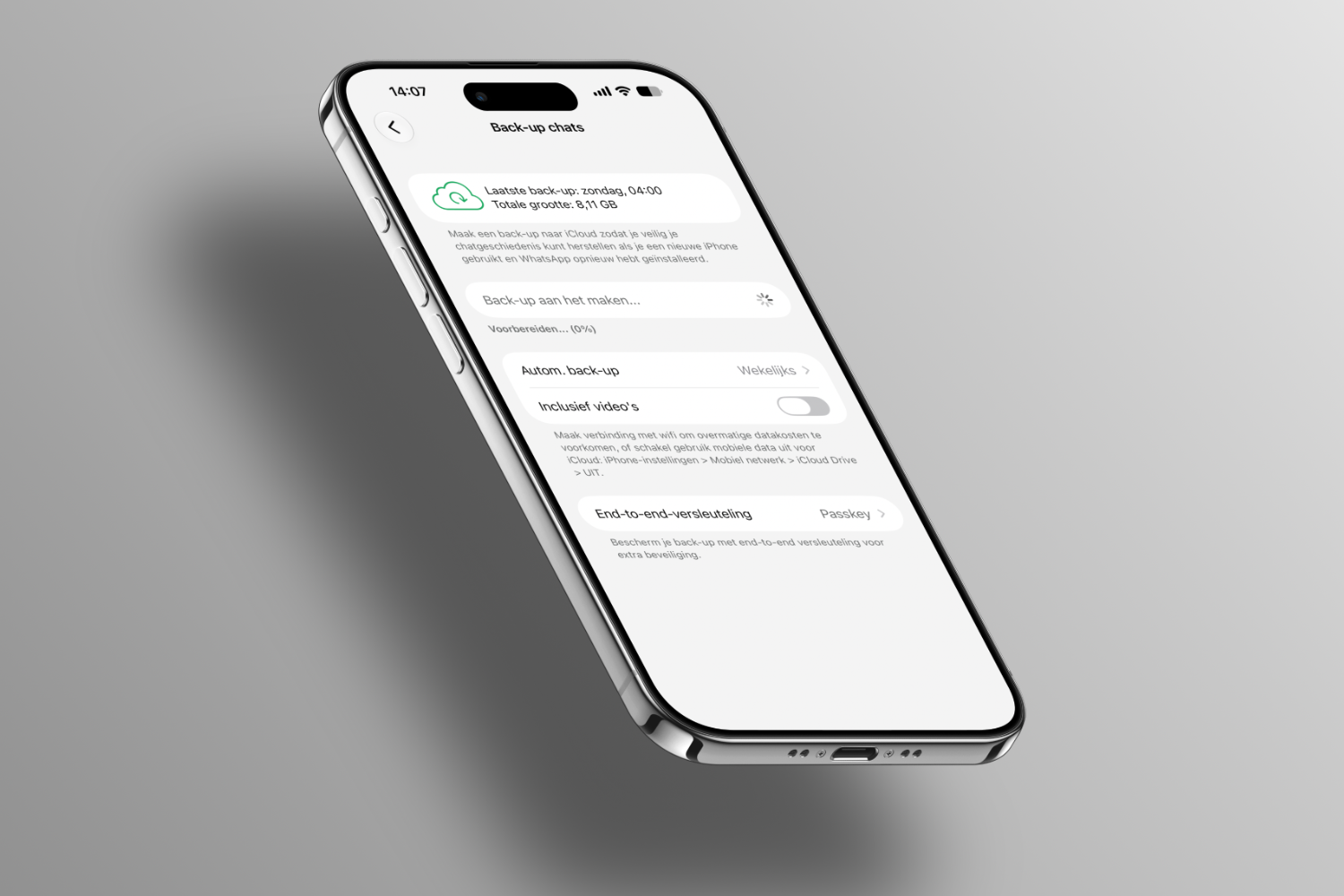 WhatsApp backup maken