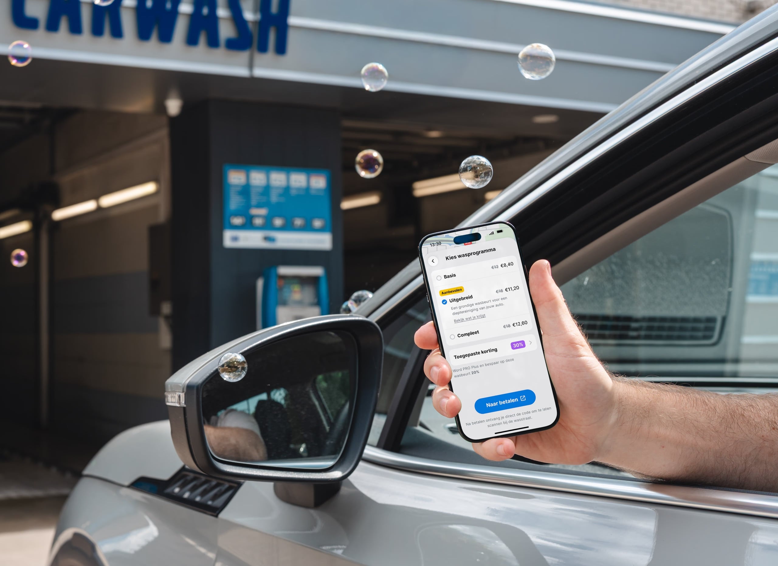 Flitsmeister carwash: betalen voor wasstraat