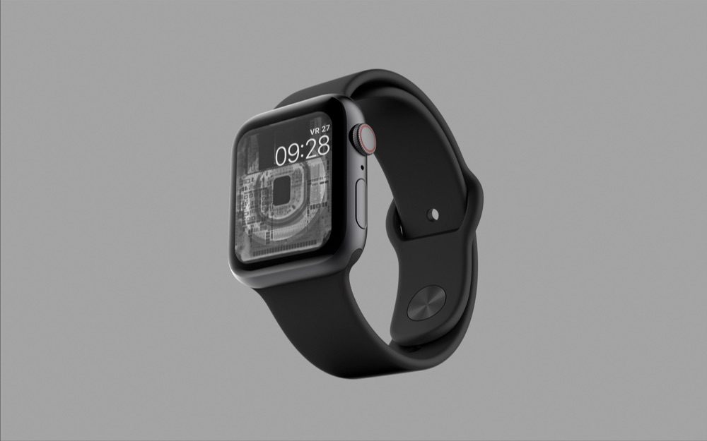 Apple Watch röntgenfoto als wijzerplaat van iFixit.