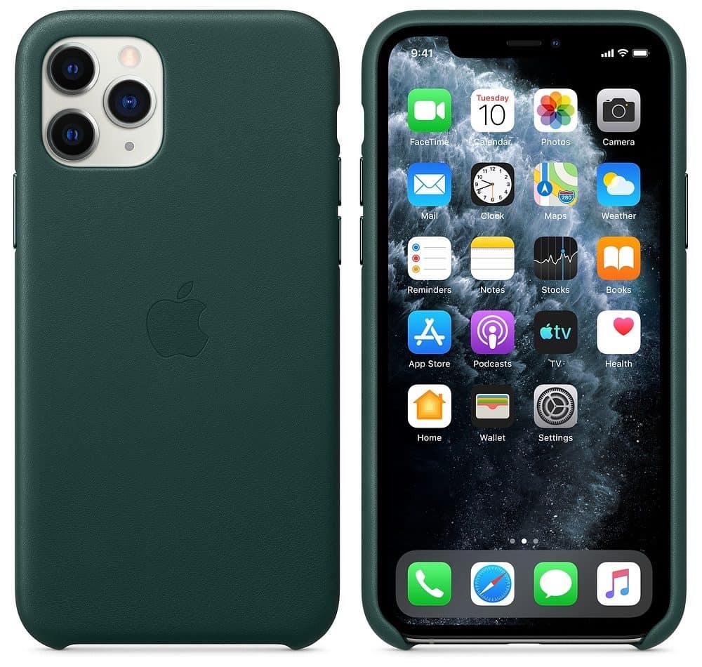iPhone 11 Pro leren hoesje groen.