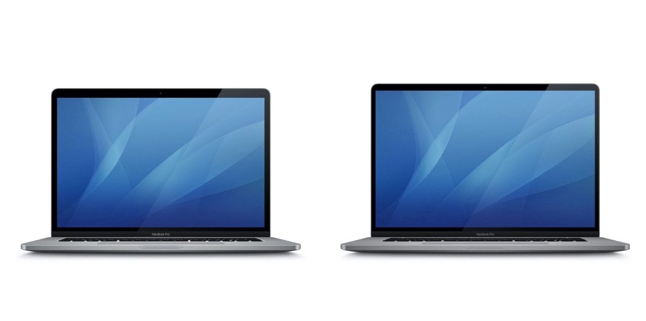 15-inch vs 16-inch MacBook Pro in icoontjes in macOS beta.