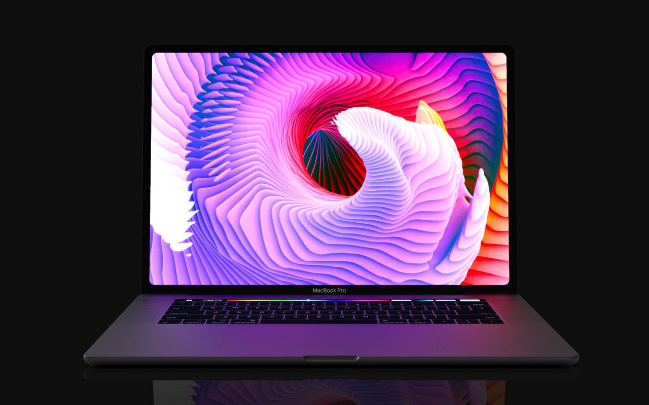 MacBook Pro 16-inch concept van scherm.