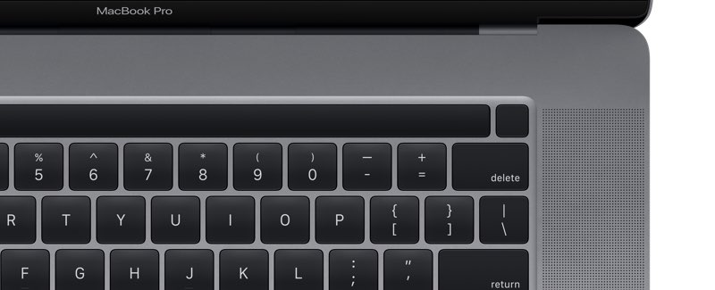 MacBook Pro 16-inch met Touch ID knop